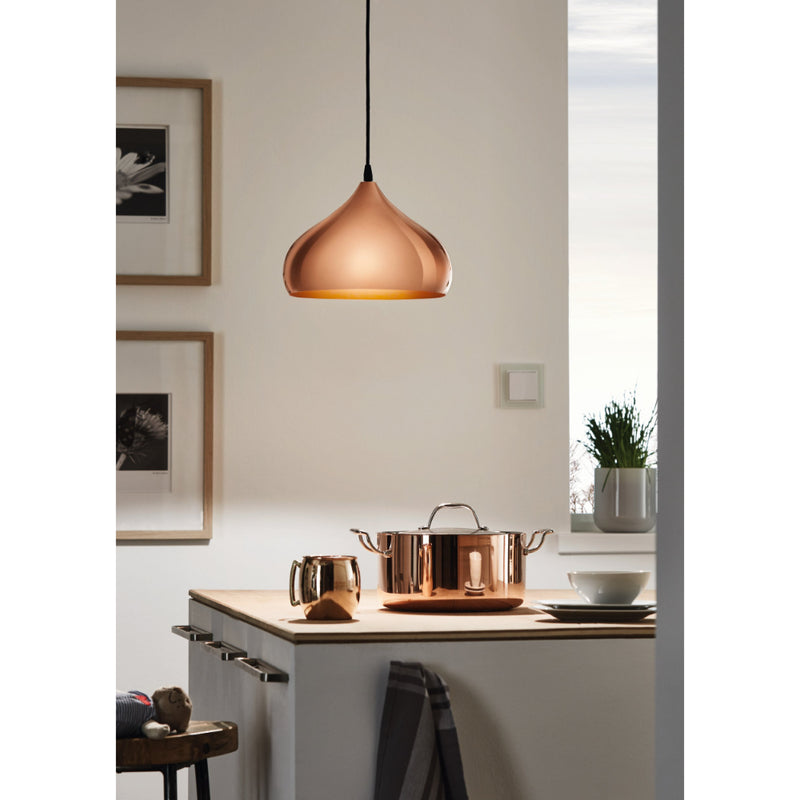 EGLO Hapton Vintage Pendant Light - Copper