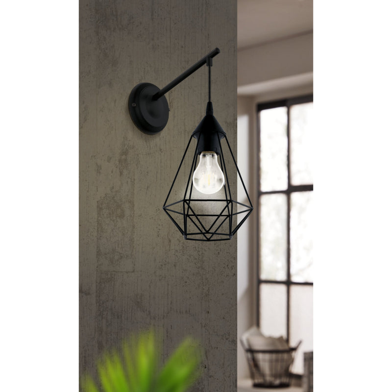 EGLO Tarbes Geometric Wall Light - Black