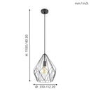 EGLO Carlton Pendant Light - Black