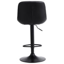 Livingandhome 2 Pcs Faux Leather Height Adjustable Bar Stool