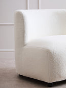 Montreal Ivory Boucle Effect Armless Lounge Chair