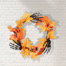 Halloween Wreath with Pumpkins Hands