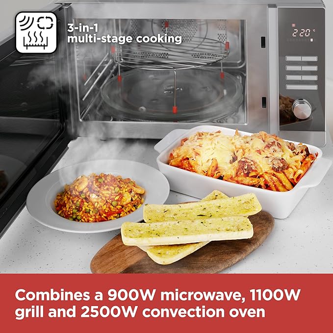 Black And Decker 30l Combination Microwave - Silver