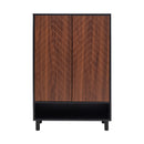 Lifeideas 6-Tier Black Shoe Cabinet with Doors