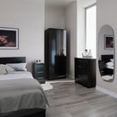 Denver Ready Assembled 3 Piece Bedroom Furniture Set - Black