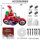 Lifeideas 6FT/1.8M Santa on Motorbike Christmas Inflatable Decoration with LED Lights