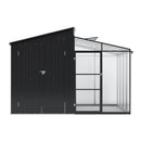 9.7x8.5ft 2-in-1 Metal Garden Storage Shed With Acrylic Greenhouse
