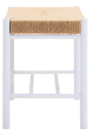 Bandar Small Natural Rope and White Wood Bench