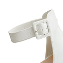 Comfortable Closed Toe Block Heels Pumps