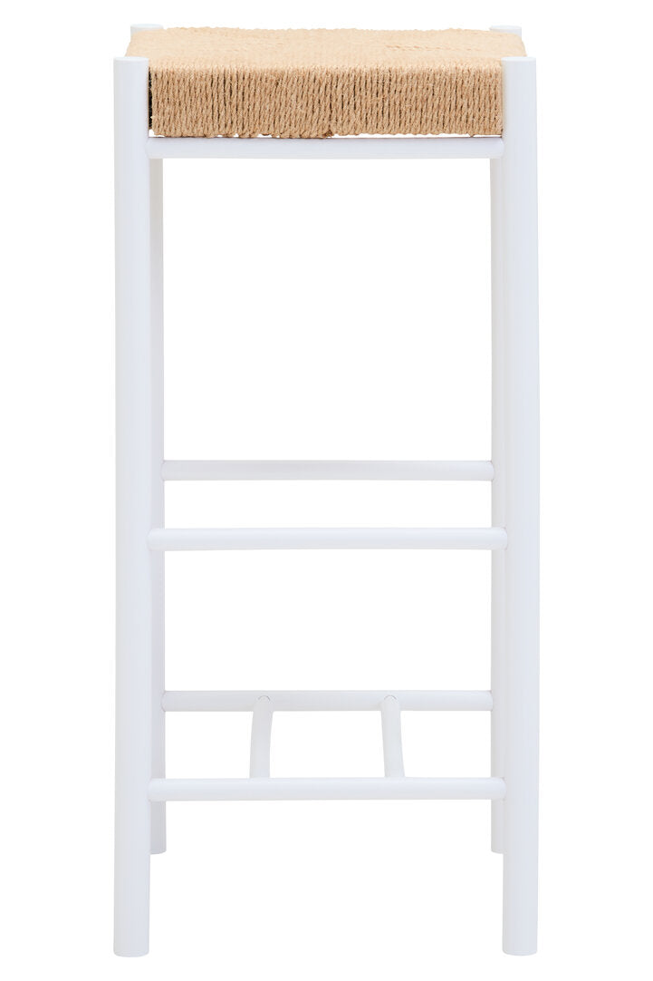 Bandar Natural Rope and White Bar Stool