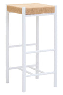 Bandar Natural Rope and White Bar Stool