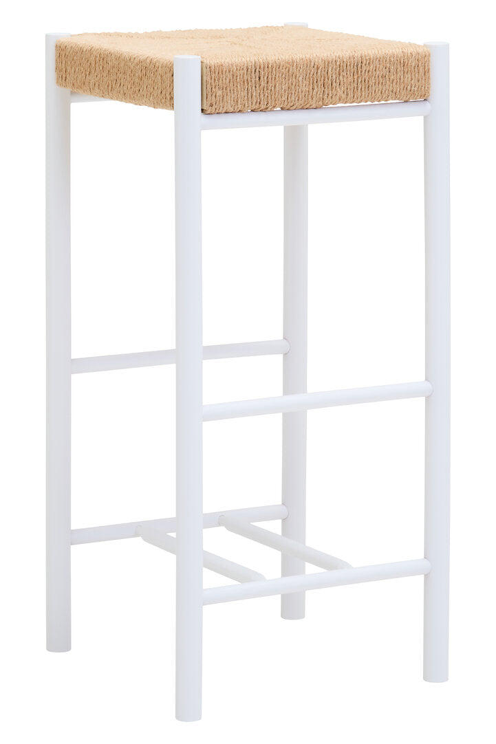 Bandar Natural Rope and White Bar Stool