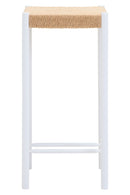 Bandar Natural Rope and White Bar Stool