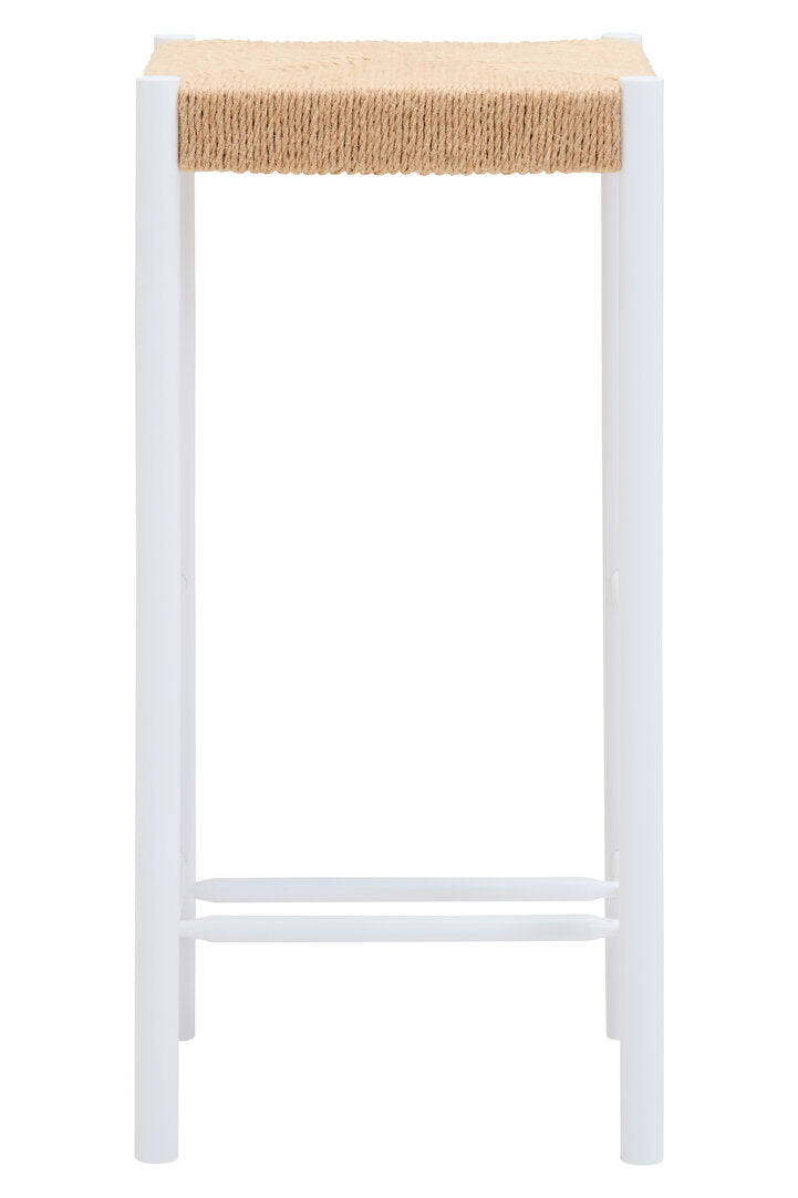 Bandar Natural Rope and White Bar Stool
