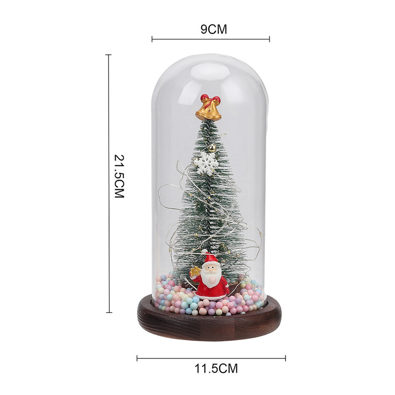 Lifeideas LED Glass Dome Christmas Tree Tabletop Decoration