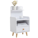 Livingandhome Modern Wooden Bedside Table