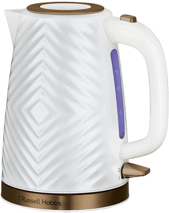 Russell Hobbs Groove 1.7l 3kw Jug Kettle - White