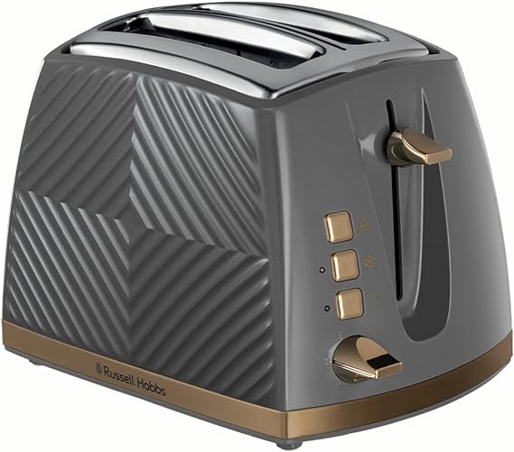 Russell Hobbs Groove Toaster - Grey