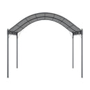 Garden Sanctuary Outdoor Metal Arched Pergola with Shade