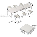 Breeins Folding Picnic Table Set with 6 Stools