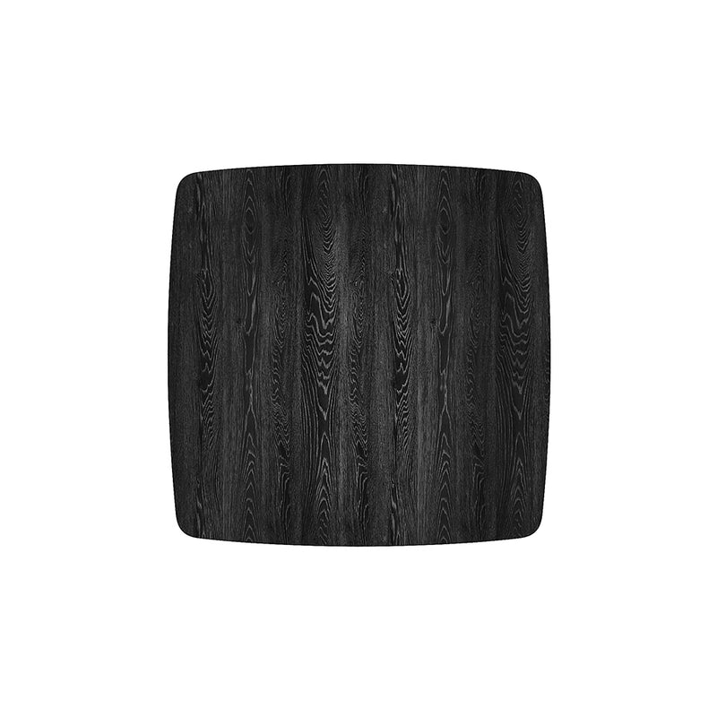 Livingandhome Square 70cm Wooden Folding Coffee Table Black