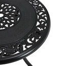 Breeins Cast Aluminum Patio Dining Table with Umbrella Hole