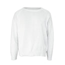 Ls Ragland Plain Sweater - White