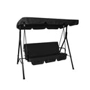 Riviera Black 3 Seater Padded Swing Hammock
