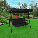 Riviera Black 3 Seater Padded Swing Hammock