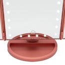 Bauer Led Foldable Mirror - Rose Gold