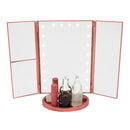 Bauer Led Foldable Mirror - Rose Gold