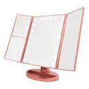 Bauer Led Foldable Mirror - Rose Gold