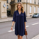 V-neck Long Sleeves Dress