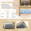 51L Wooden Patio Cooler Outdoor Beverage Cooler With Bottle Opener-Natural