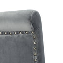 Livingandhome Tufted Velvet Dining Chair with Nailhead Trim