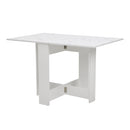 Livingandhome Contemporary Drop Leaf Wooden Dining Table