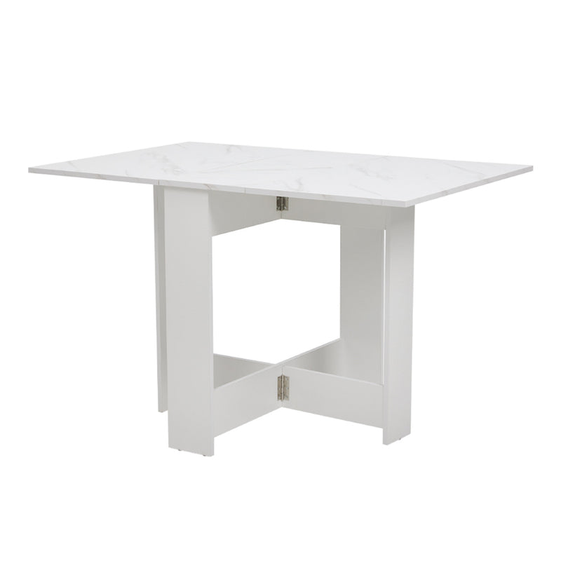 Livingandhome Contemporary Drop Leaf Wooden Dining Table