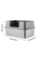 Livingandhome Semi-Closed Anti-Splash Cat Litter Box