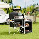Breeins Aluminum Camp Kitchen with Zippered Storage and Camp Tables