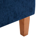 Livingandhome Chenille Storage Bench with Rubberwood Legs