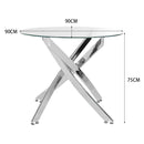 Livingandhome Minimalist Tempered Glass Coffee Table
