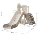 Livingandhome Toddler Slide Playset with Basketball Hoop and Climbing Stairs