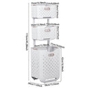 Lifeideas 3-Tier Foldable Laundry Baskets with Casters