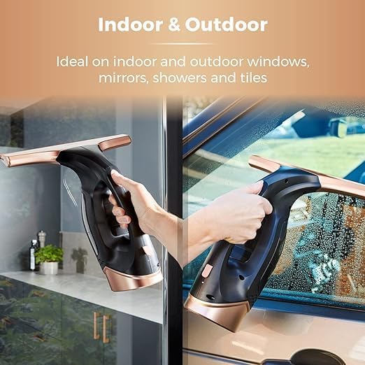 Tower RVW10 Cordless Window Cleaner with Rechargeable Battery, 150 ml Water Tank, 20 W, Rose Gold