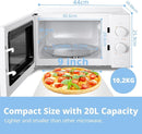 Comfee 700W 20L Countertop Microwave Oven with Dual Knob