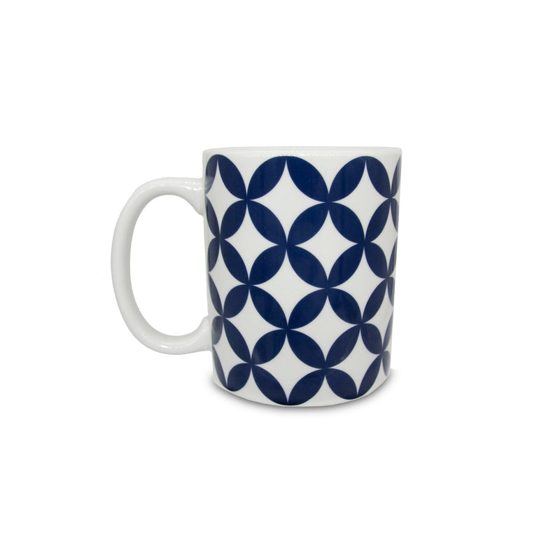 Lewis's Geometric Navy Mug