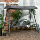3-Seat Garden Swing Chair, Outdoor Canopy Swing Glider with Removable Cushion