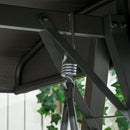 3-Seat Garden Swing Chair, Outdoor Canopy Swing Glider with Removable Cushion