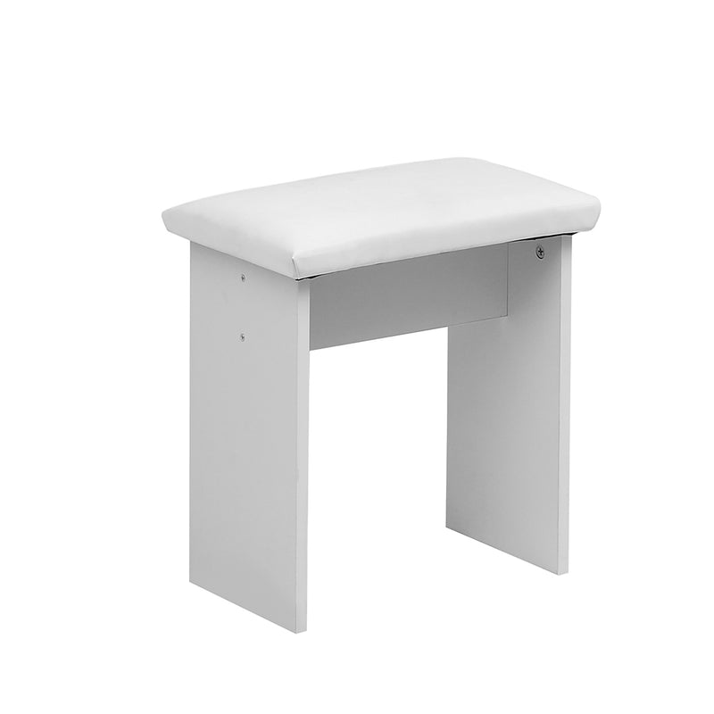 Livingandhome Elegant White Vanity Table with Stool