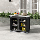 Livingandhome Camping Kitchen Table Portable Cabinet Kitchen Storage